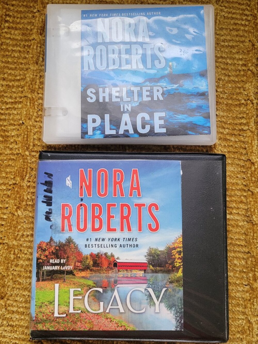 Nora Roberts Audiobook CD Lot – Legacy & Shelter in Place (Abridged) VG/VG+